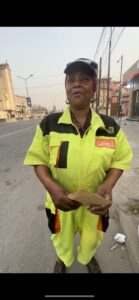 Sanitation worker receives cash gift