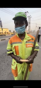 Sanitation worker receives cash gift